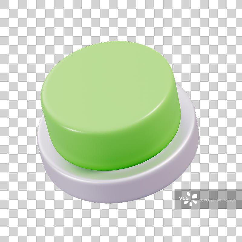 按钮点击按键3D商务卡通插画元素图片素材