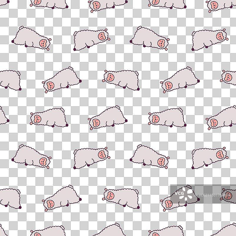 可爱小羊驼无缝图案图片素材