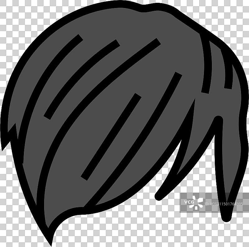 侧扫刘海Emo颜色图标图片素材