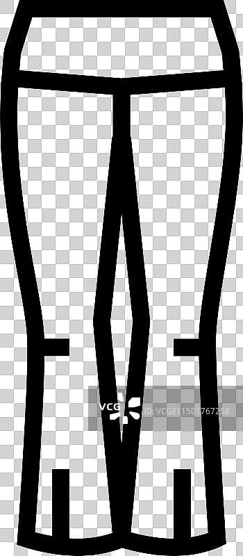 瑜伽裤服装线条图标图片素材