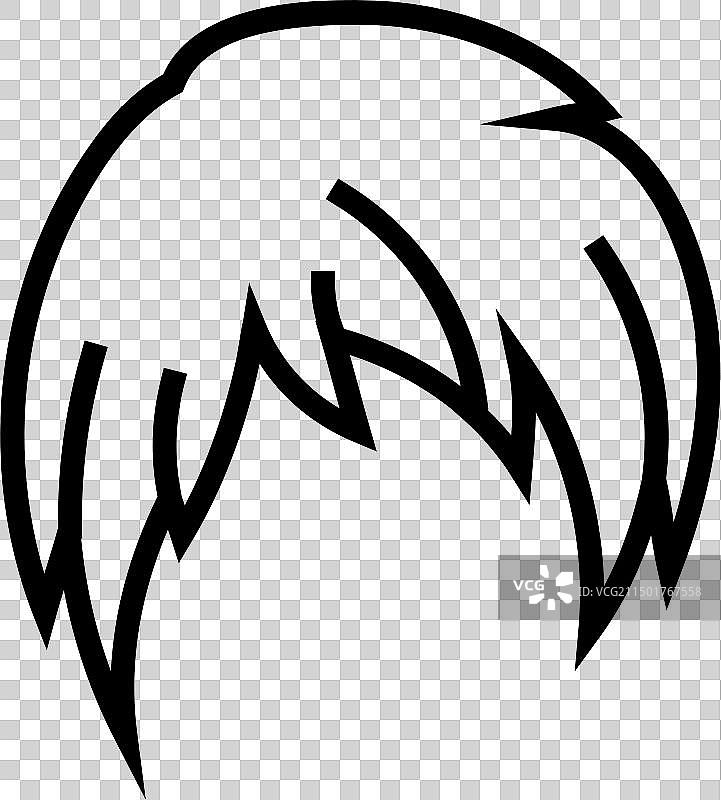 染发非主流线性图标图片素材