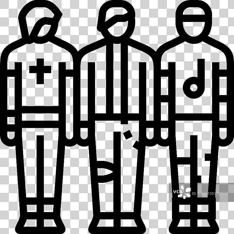 表情摇滚乐队线性图标图片素材