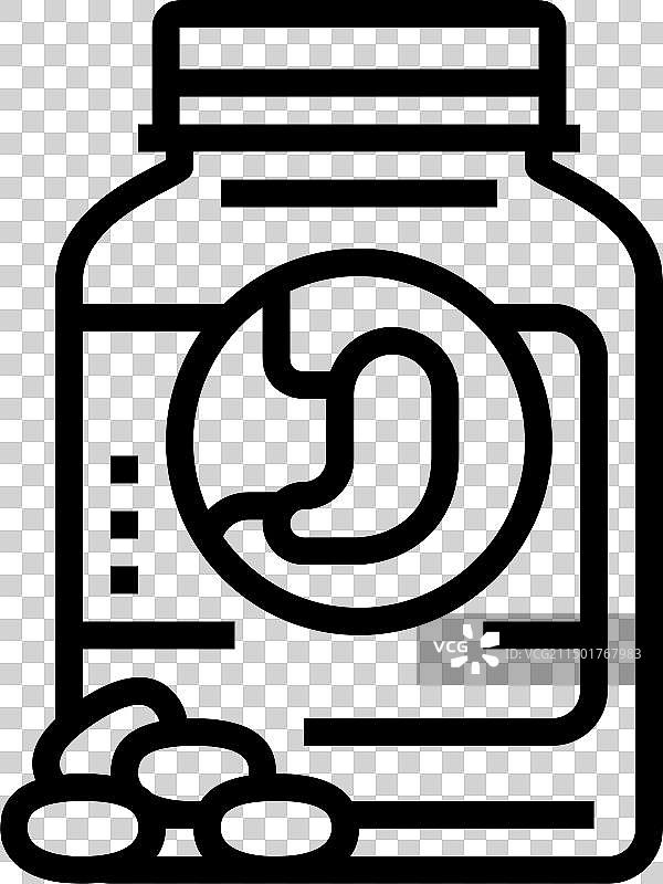 抗酸药药房线性图标图片素材