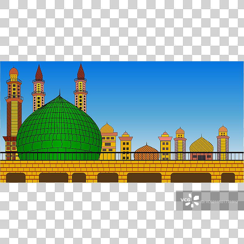 沙特阿拉伯伊斯兰先知寺图片素材