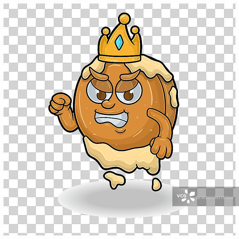 愤怒表情的薄饼图片素材