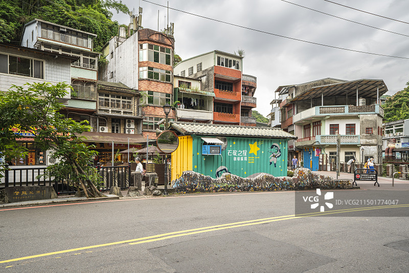 台北石碇老街图片素材