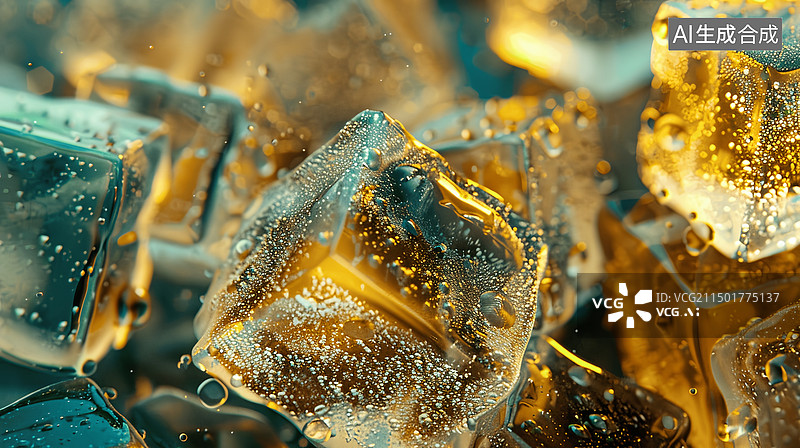 【AI数字艺术】冰块冷饮薄荷鸡尾酒图片素材