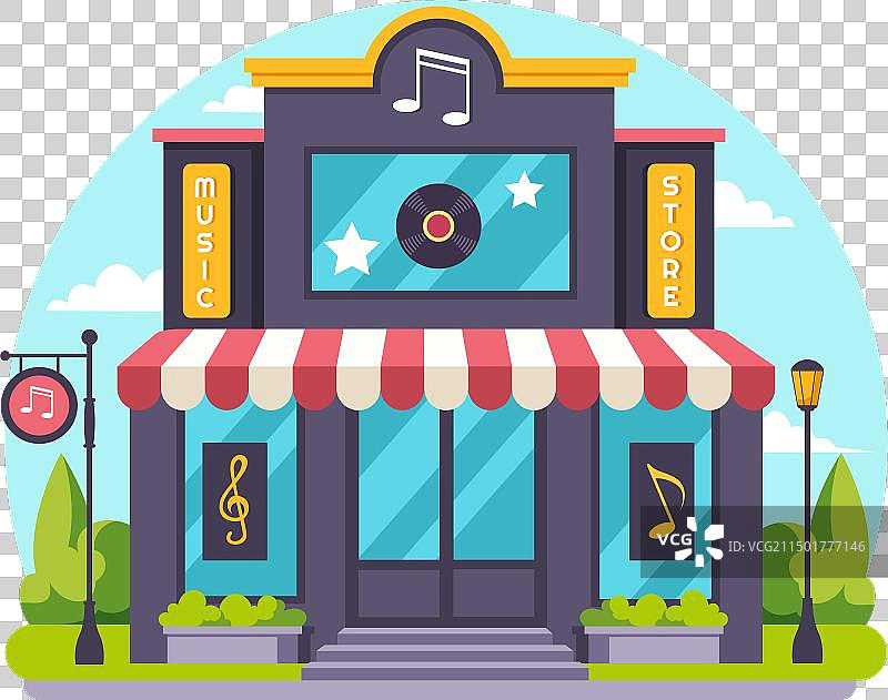 出售各种乐器CD的音乐商店图片素材