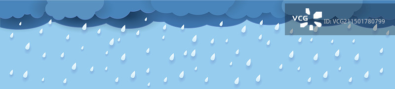 阴暗天空中的大雨和雨季云层图片素材