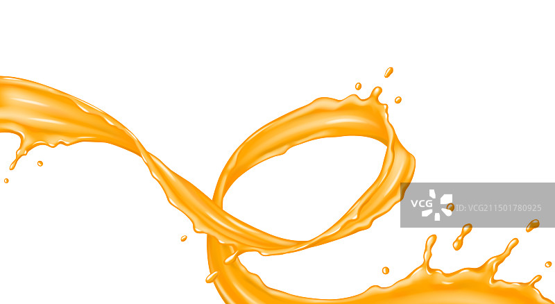 逼真热带果汁循环流动图片素材