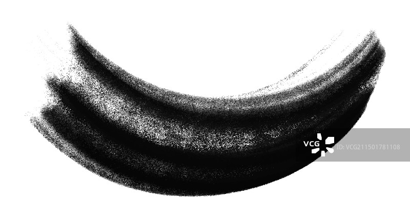 白色背景上的孤立画笔笔触图片素材