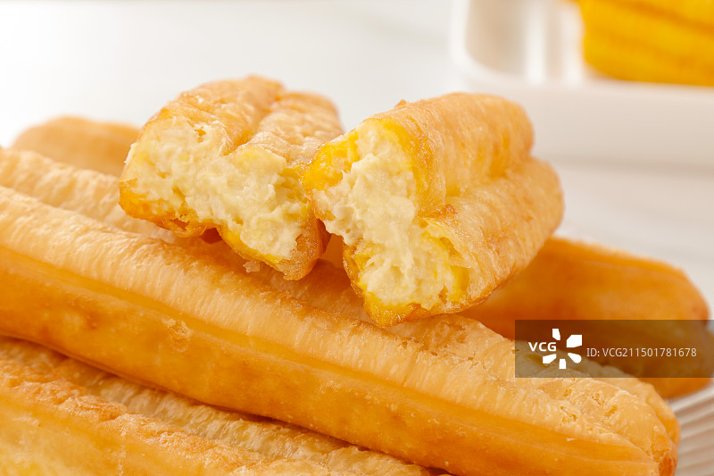 油条玉米羹组合图片素材