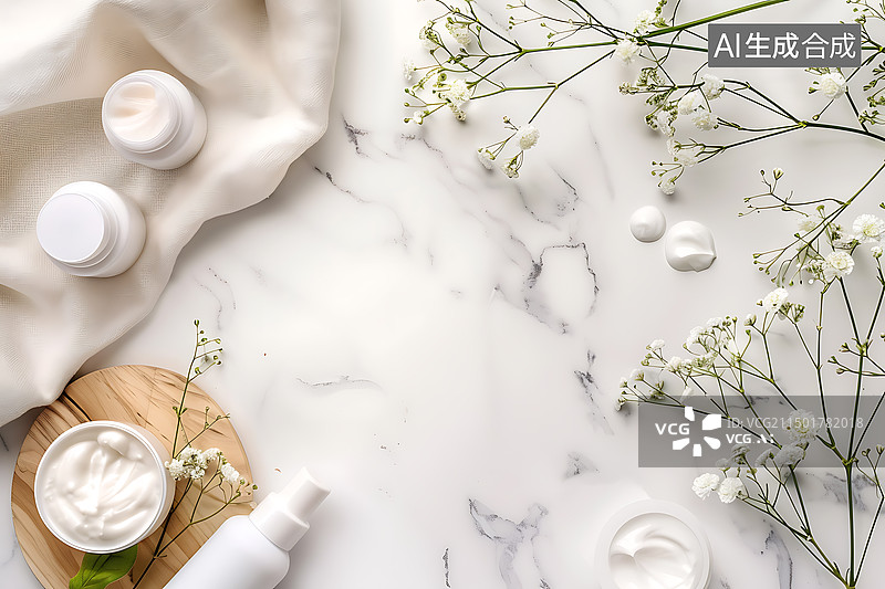 【AI数字艺术】化妆品抽象概念场景背景图片素材