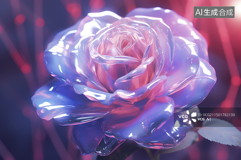 【AI数字艺术】绽放的玫瑰花图片素材