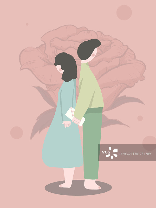 七夕情侣温馨海报图片素材