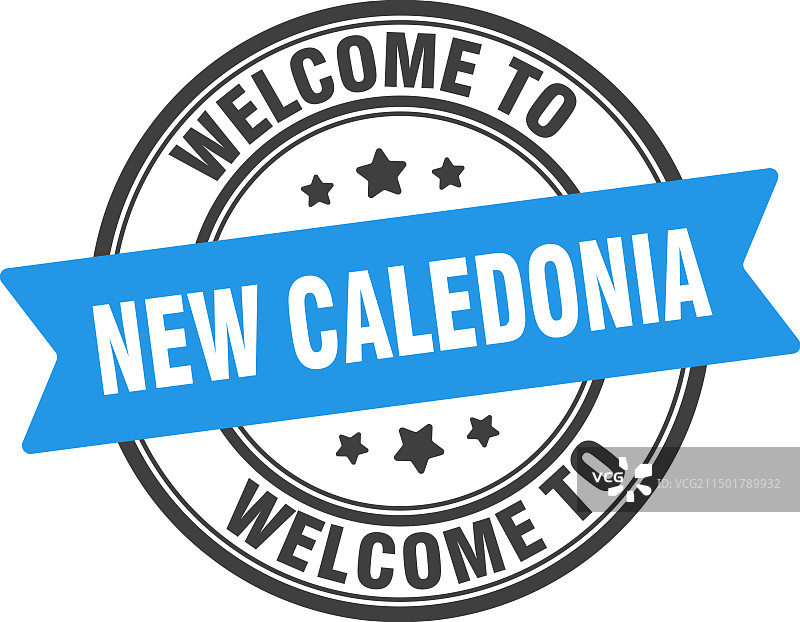 欢迎来到新喀里多尼亚印章图片素材