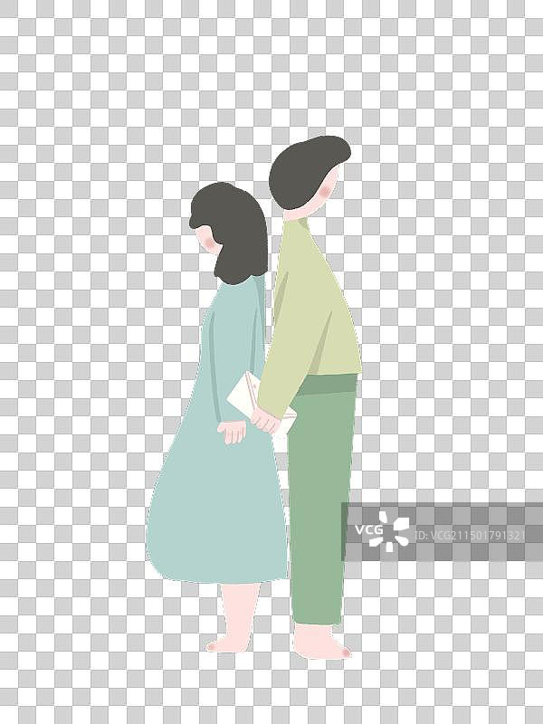 背靠背情侣温馨图片图片素材