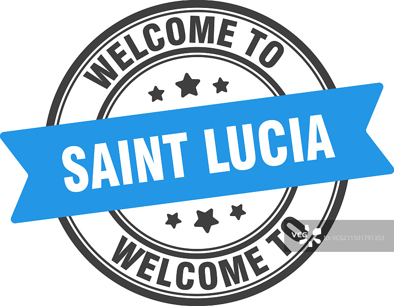 欢迎来到圣卢西亚圆形印章图片素材