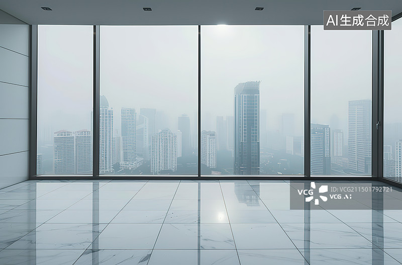 【AI数字艺术】现代城市建筑内部空间图片素材