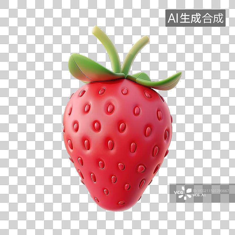 【AI数字艺术】一个可爱的草莓图片素材