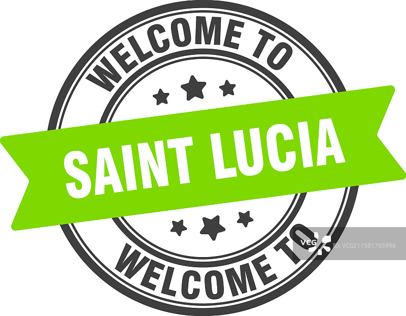 欢迎来到圣卢西亚圆形印章图片素材