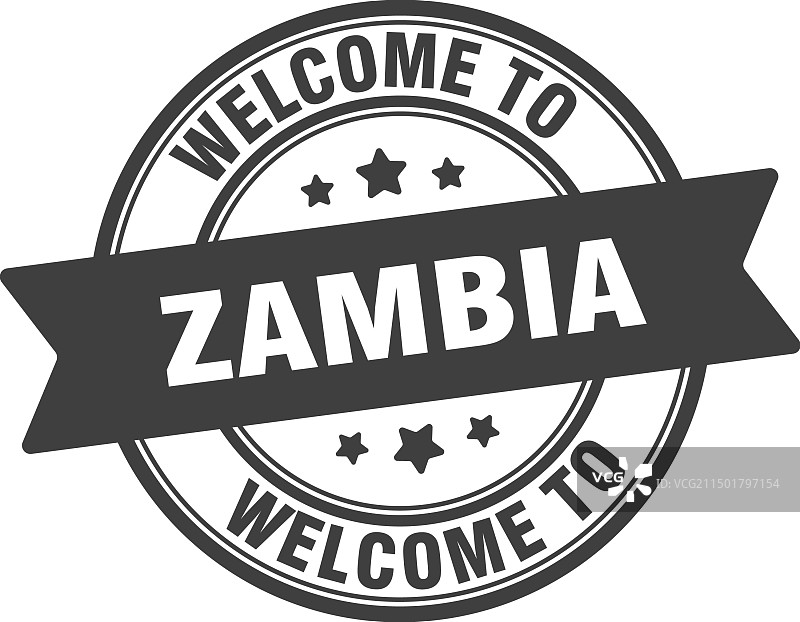 欢迎来到赞比亚印章圆形标志图片素材