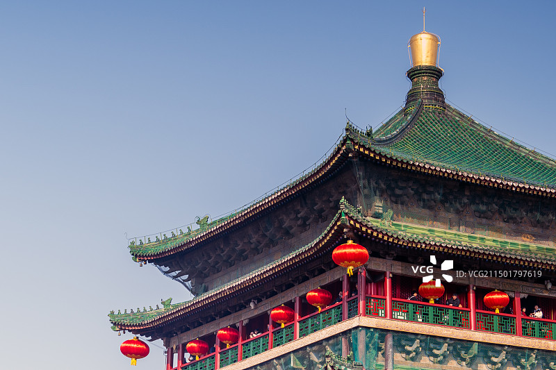 陕西西安钟鼓楼图片素材