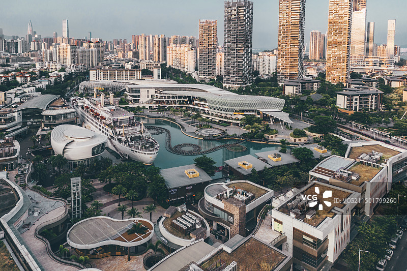 深圳 蛇口港的日落 海上世界图片素材