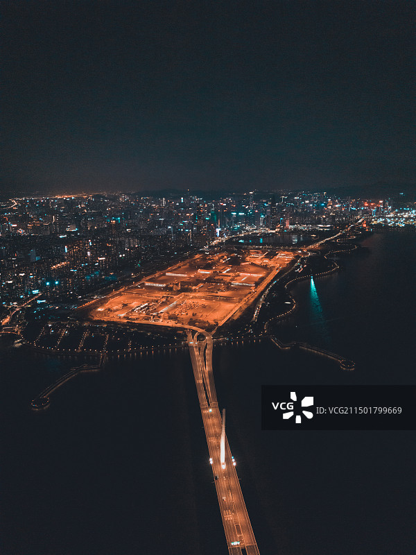 深圳 深圳湾公园 码头航拍图片素材