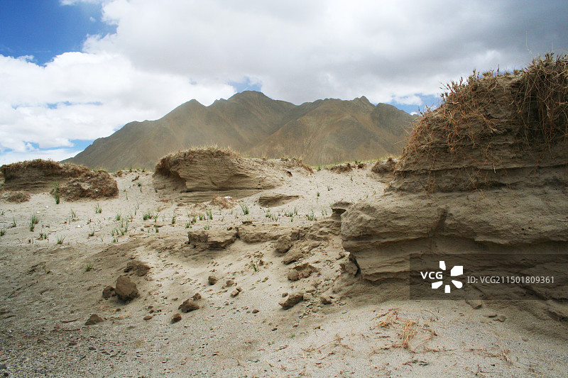 青藏高原喜马拉雅山脉生态沙化地质地形与环境保护图片素材