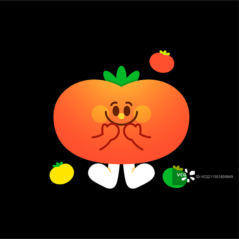 蔬菜番茄卡通矢量插画图片素材