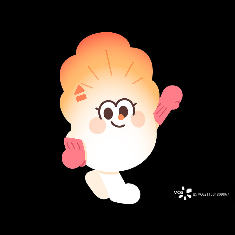 角色蔬菜泡菜韩式泡菜插画矢量图片素材