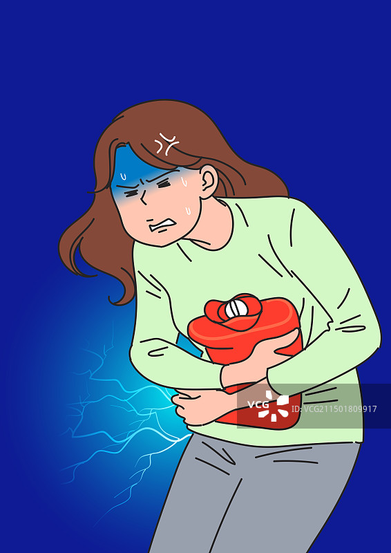 疼痛、疾病、压力、经前期综合征图片素材