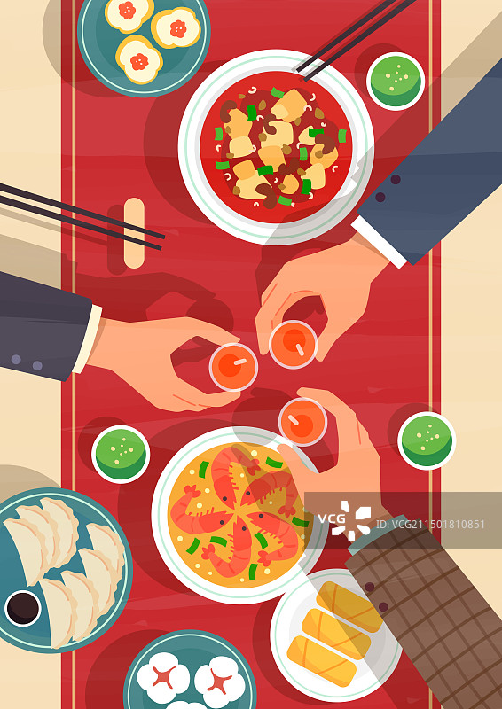 手，中国美食，公司聚餐图片素材