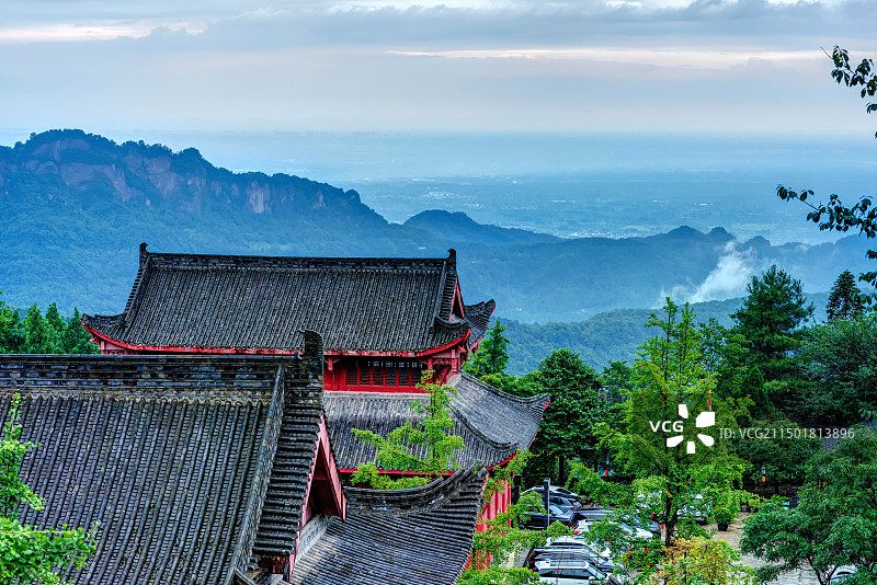 青城外山圆通禅林美景图片素材