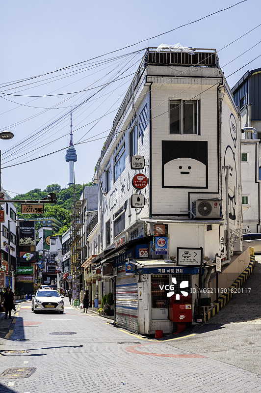 韩国首尔漫画街图片素材