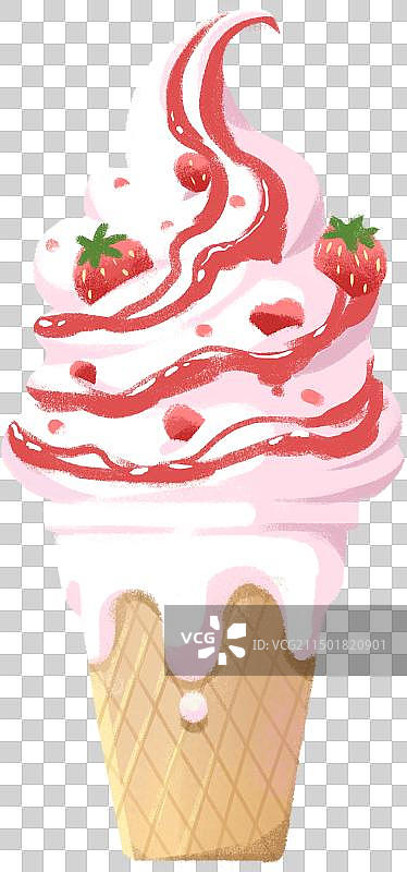 草莓冰淇淋图片素材