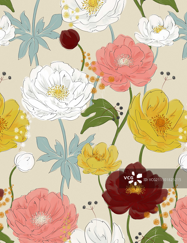 手绘花卉图片素材