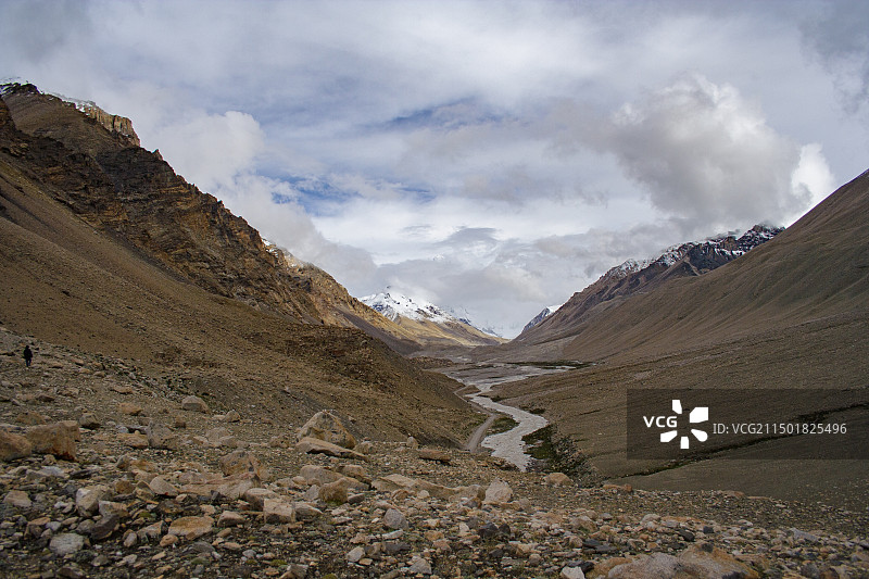 通向珠峰的道路图片素材