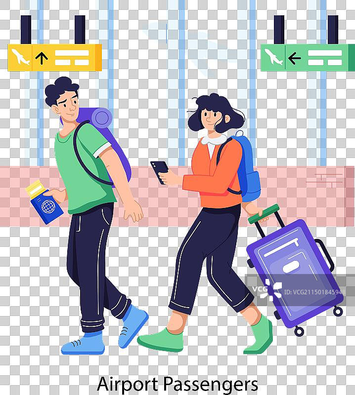 机场乘客图片素材