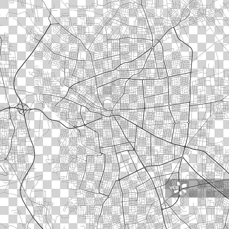 约旦伊尔比德市详细地图图片素材