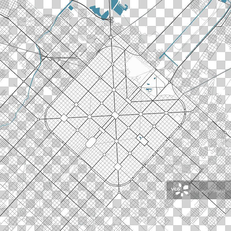 阿根廷拉普拉塔市详细地图图片素材