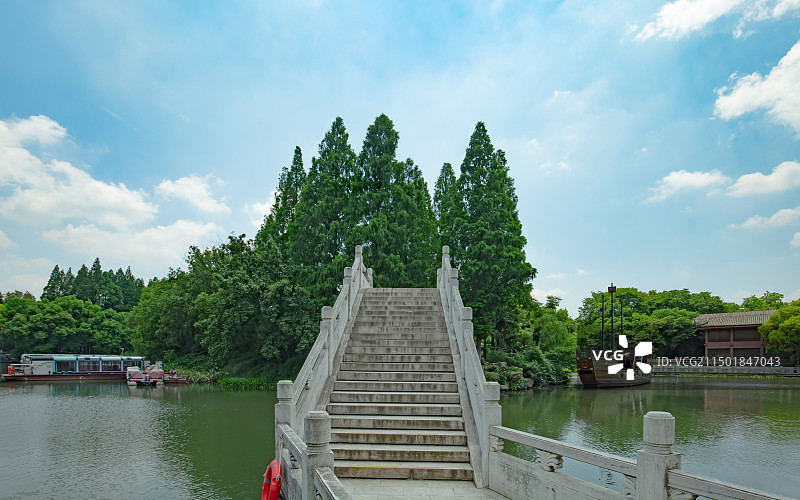 南京白鹭洲公园风光图片素材