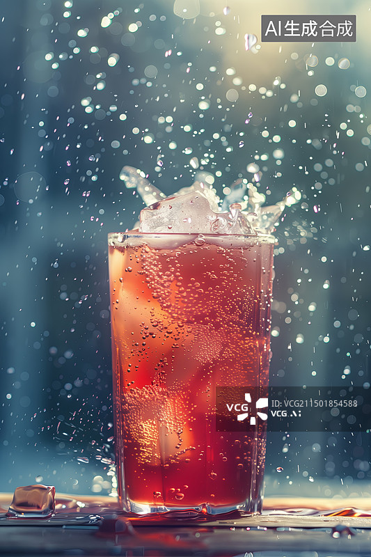 【AI数字艺术】冰镇饮料特写 夏天冷饮 鸡尾酒图片素材