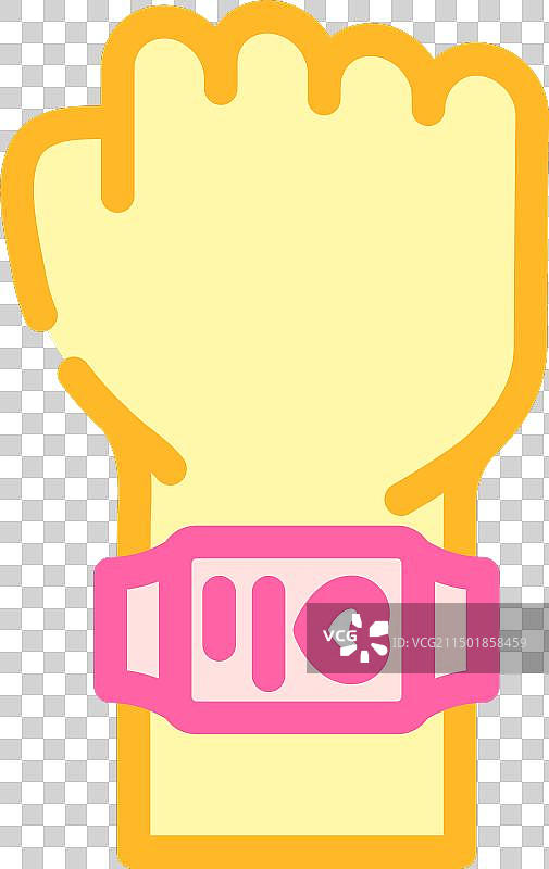 可穿戴技术爱好者彩色图标图片素材