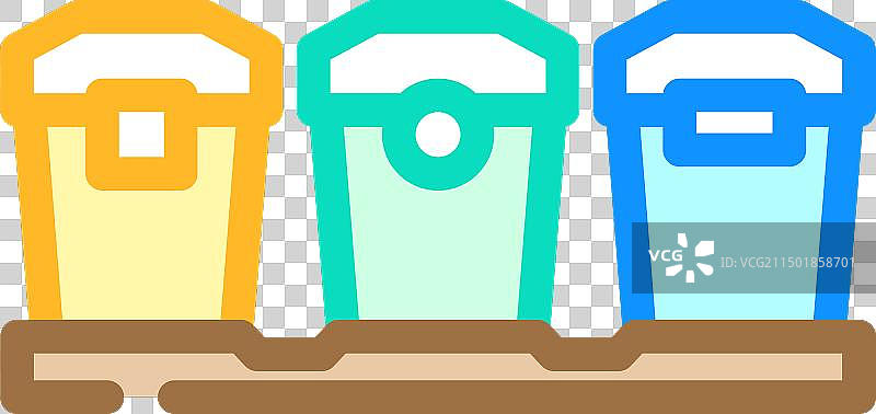 垃圾分类颜色图标图片素材