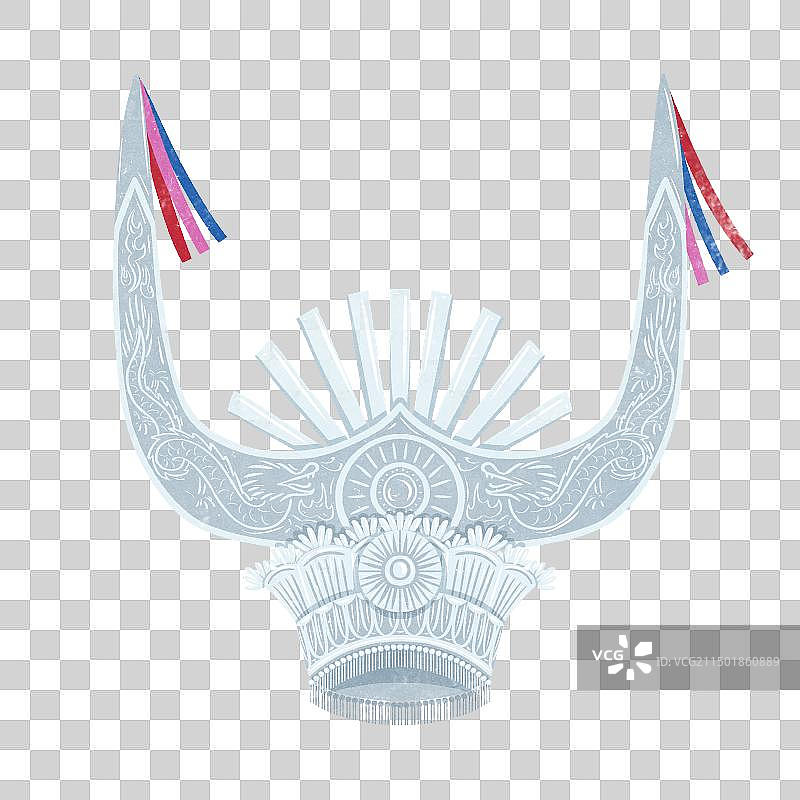 苗族黔东型服饰头饰银凤冠图片素材