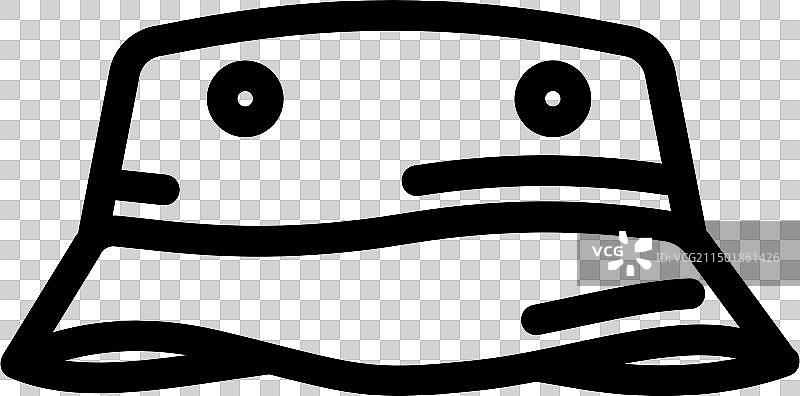 渔夫帽街头服饰时尚系列图标图片素材