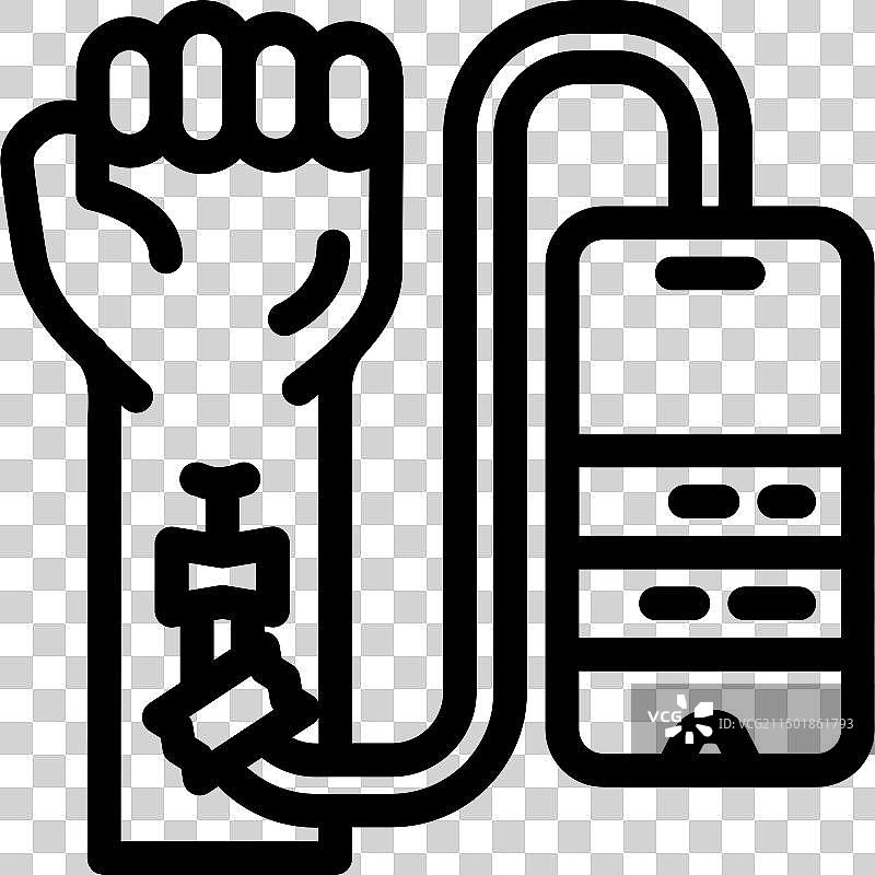 技术爱好者线性图标图片素材