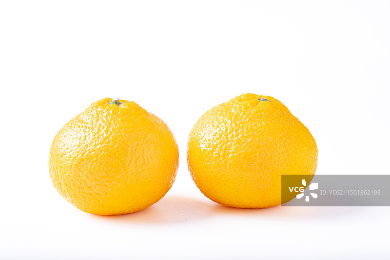 棚拍白底静物水果桔柚特写图片素材